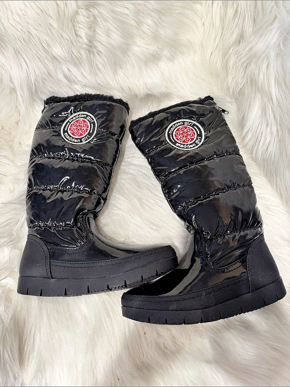 Madden Girl Igloo Puffer Snow Boot Black
